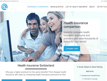 Tablet Screenshot of healthinsurance-switzerland.ch